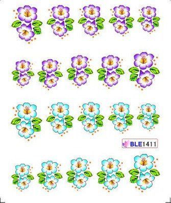 Наклейки для ногтей BLE1411 фото