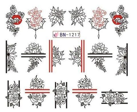 Наклейки для ногтей BN-1217 фото
