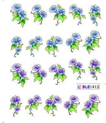 Наклейки для ногтей BLE1413 фото