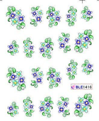 Наклейки для ногтей BLE1416 фото