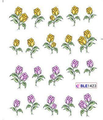 Наклейки для ногтей BLE1423 фото