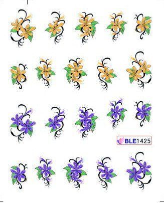Наклейки для ногтей BLE1425 фото