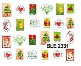 Наклейки для ногтей "Новогодние" BLE2331 фото
