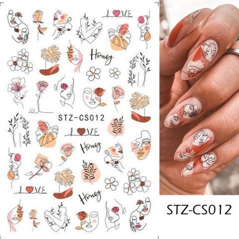 Наклейки для ногтей 3D STZ-CS012 фото