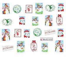 Слайдер-дизайн, наклейки для ногтей "Новогодние" BLE2332 фото