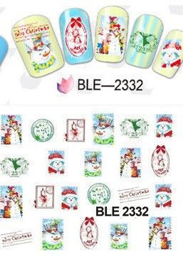 Слайдер-дизайн, наклейки для ногтей "Новогодние" BLE2332 фото