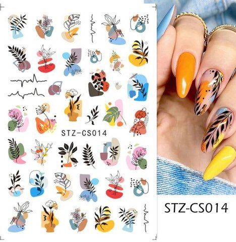 Наклейки для ногтей 3D STZ-CS014 фото