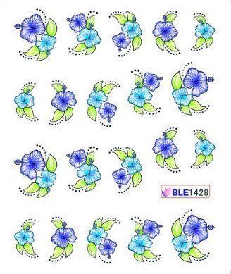 Наклейки для ногтей BLE1428 фото