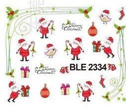 Наклейки для ногтей "Новогодние" BLE2334 фото