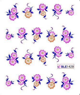 Наклейки для ногтей BLE1429 фото