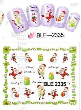 Наклейки для ногтей "Новогодние" BLE2335 фото