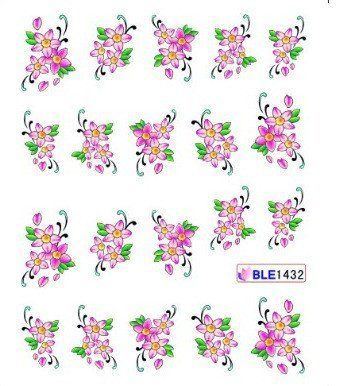 Наклейки для ногтей BLE1432 фото