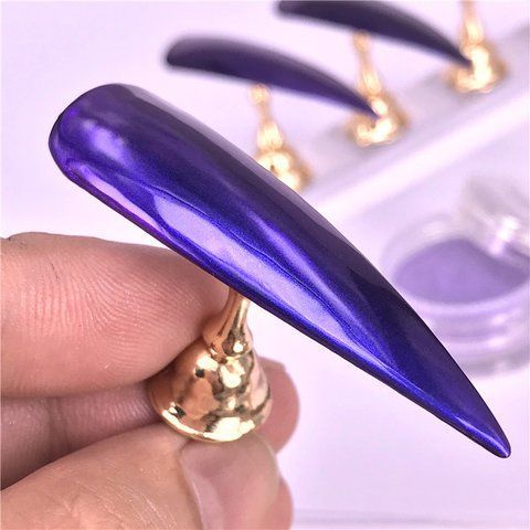 Дзеркальна втирка для нігтів, бузкова М018 фото