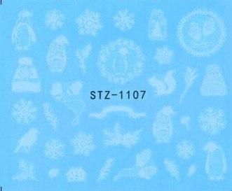 Наклейки для ногтей "Новогодние" STZ-1107 фото
