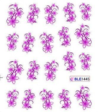 Наклейки для ногтей BLE1445 фото