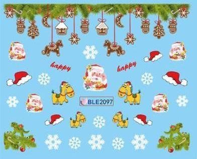 Наклейки для ногтей "Новогодние" BLE2097 фото