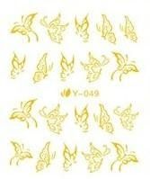 Слайдер-дизайн для ногтей золотой Y-049 фото