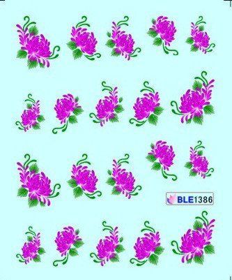 Наклейки для ногтей BLE1386 фото