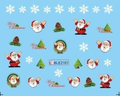 Наклейки для ногтей "Новогодние" BLE2101 фото