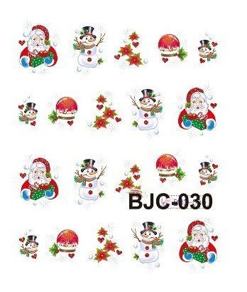 Наклейки для ногтей "Новогодние" BJC030 фото
