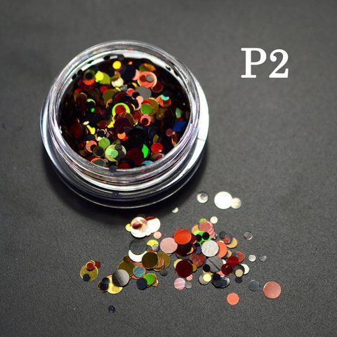 Конфетти (Камифубуки) голографические для декора ногтей P2 фото