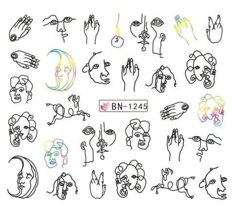Наклейки для ногтей BN-1245 фото