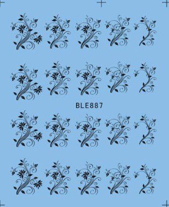 Наклейки для ногтей BLE877 фото