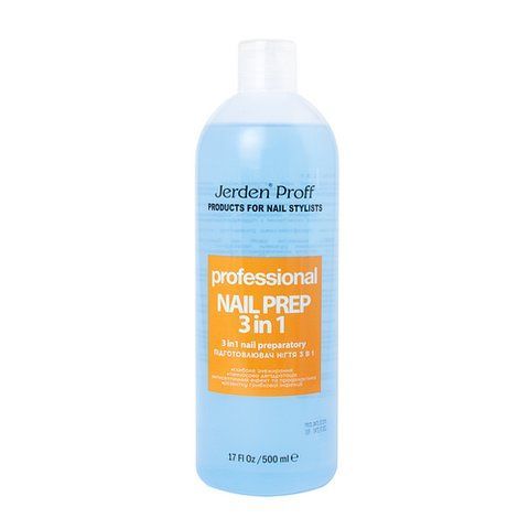 Jerden Proff Nail Prep 3 в 1 антисептичний, антигрибковий та знежирювальний засіб для нігтів, 500 мл BL88 фото