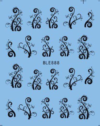 Наклейки для ногтей BLE888 фото