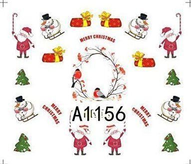 Наклейки для ногтей "Новогодние" A1156 фото