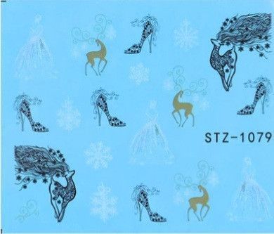 Наклейки для нігтів золотисті STZ-1079 фото