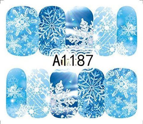 Слайдер-дизайн для ногтей "Новогодний" A1187 фото