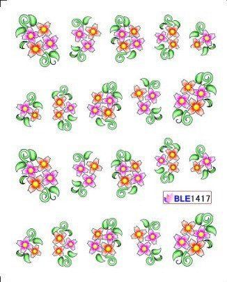 Наклейки для ногтей BLE1417 фото
