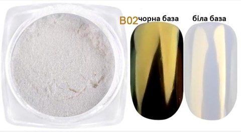 Жемчужная втирка для ногтей, 2г B02 фото