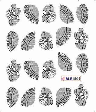 Наклейки для ногтей BLE1504 фото