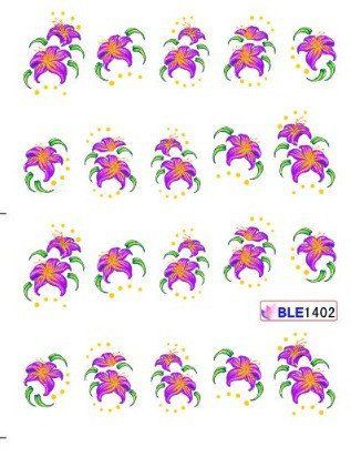 Наклейки для ногтей BLE1402 фото