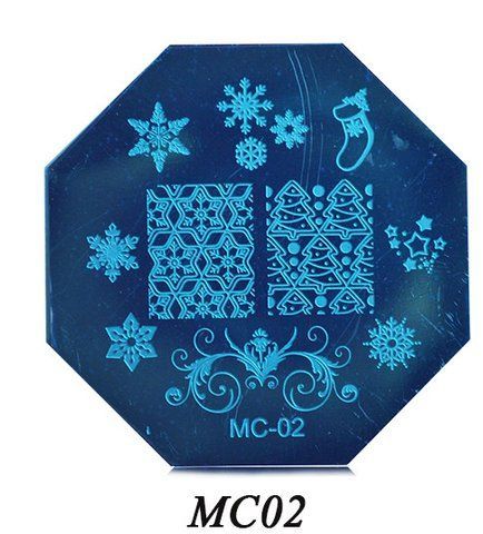 Пластина для стемпінгу "Новорічний манікюр" MC02 фото